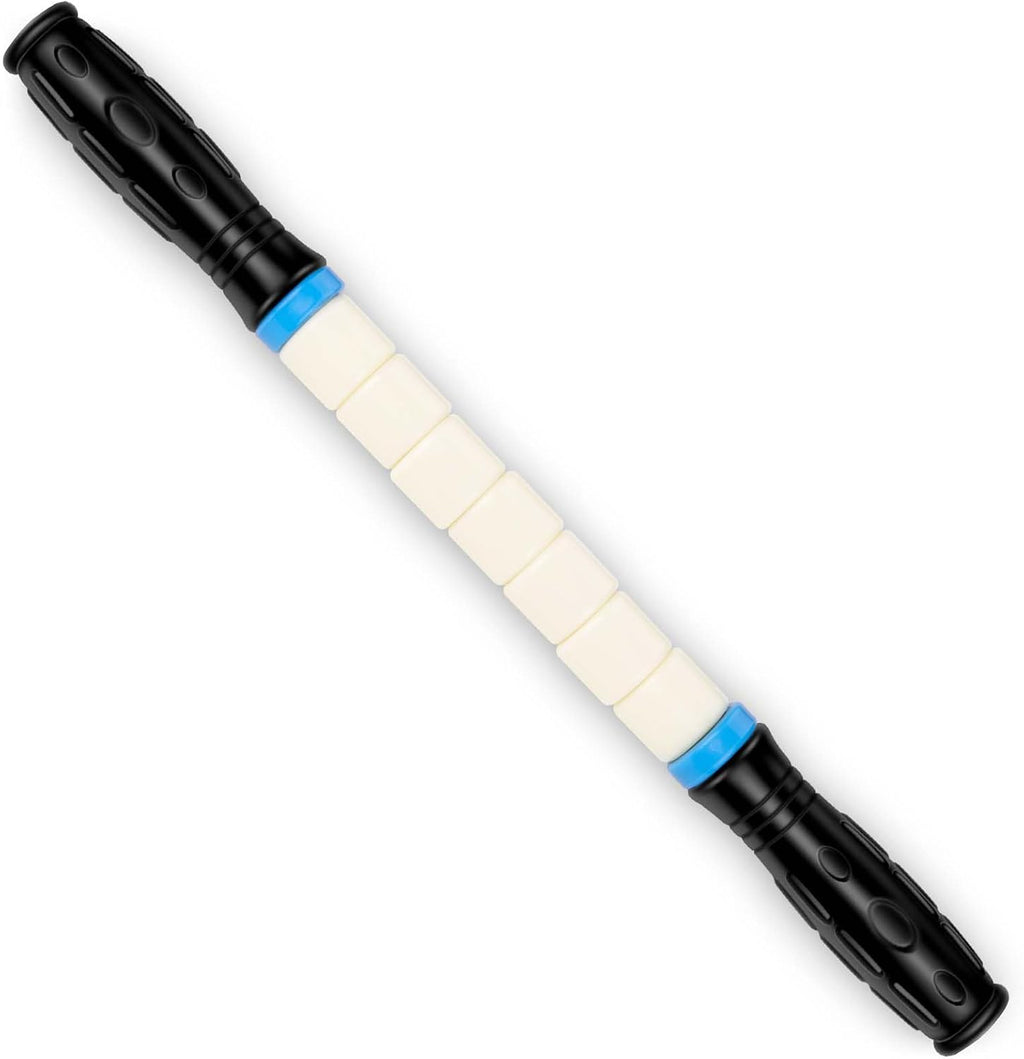 Premium Muscle Roller the Ultimate Massage Roller Stick 17 Inches Recommended By Physical Therapists Promotes Recovery Fast Relief for Cramps Soreness Tight Muscles-White