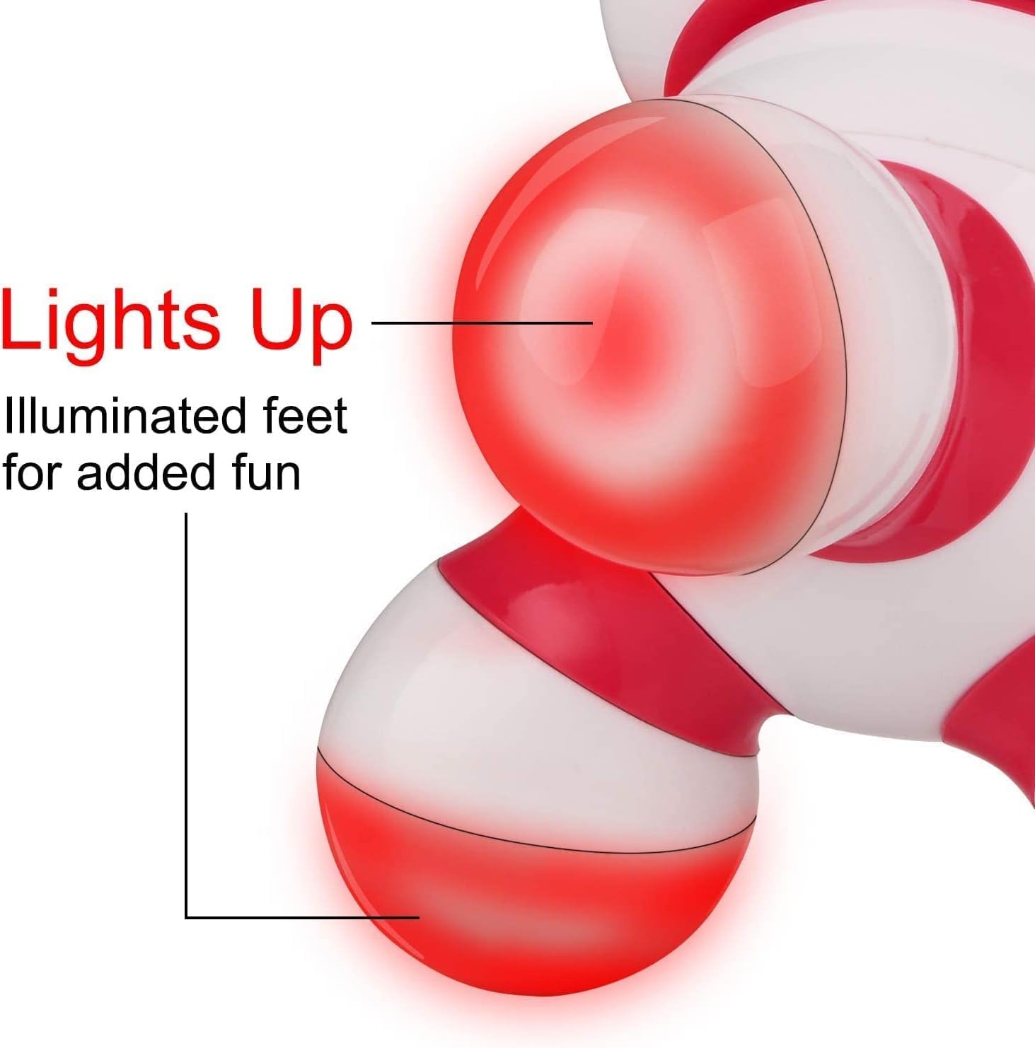 Handheld Massager Mini Portable Vibrating Body Massager with LED Light for Hand Head Neck Back Legs Arms Pain Release, Battery Operated, Easy Hand Grip
