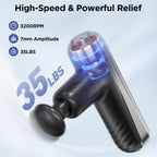 Mini Massage Gun, Powerful Handheld Muscle Massager for Muscle Relaxation, Deep Tissue Percussion Small Massage Gun Travel Massager with 4 Massage Heads Silent Brushless Motor, Black
