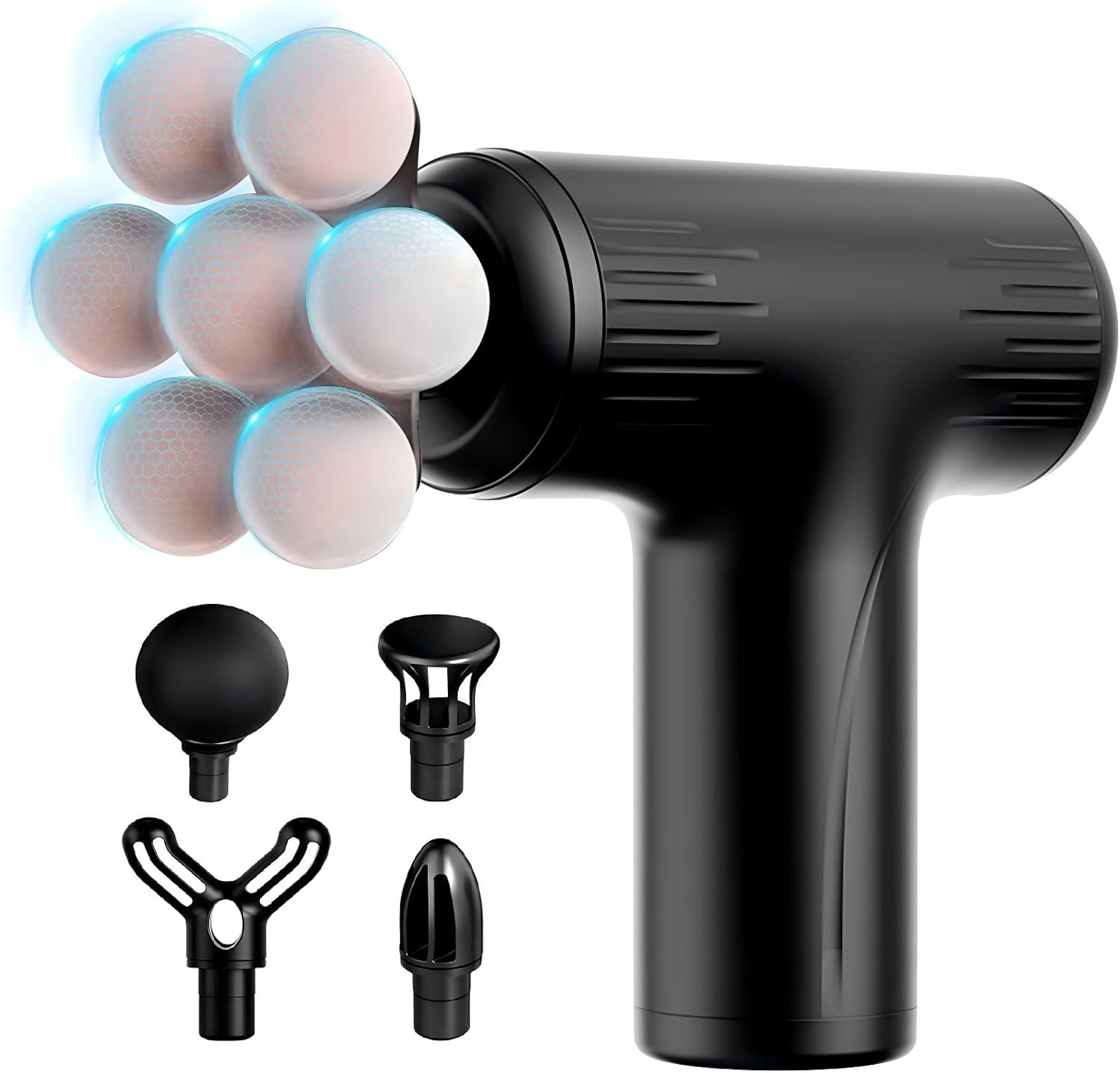Massage Gun with Wide-Coverage Massage Head, Percussion Massage Gun for Neck, Shoulders, Back, Arms and Legs, Lightweight and Easy-to-Carry Handheld Massage Gun for Home, Office, Gym and Travel Use,
