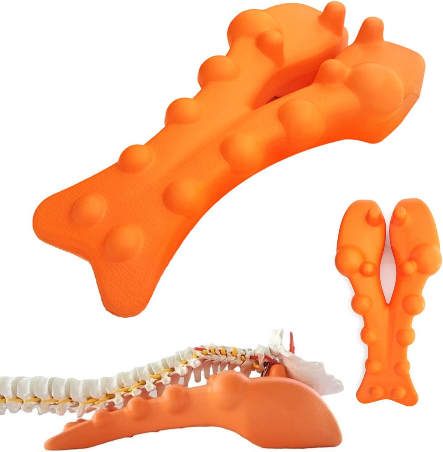 Cervical Traction Device Pillow Neck Stretcher Equipment for TMJ Neck Pain Relief Neck and Shoulder Relaxer with Upper Back Massage Cervical Spine Alignment Chiropractic Pillow