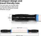 Premium Muscle Roller the Ultimate Massage Roller Stick 17 Inches Recommended By Physical Therapists Promotes Recovery Fast Relief for Cramps Soreness Tight Muscles-White