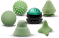 Physical Therapy Pain Relief Massage Ball Set for Trigger Point Release - Myofascial Release Tool & Deep Tissue Massage Set of 6 Pieces - Lacrosse, Spiky, Hand Roller & Mountable Self Massage Ball