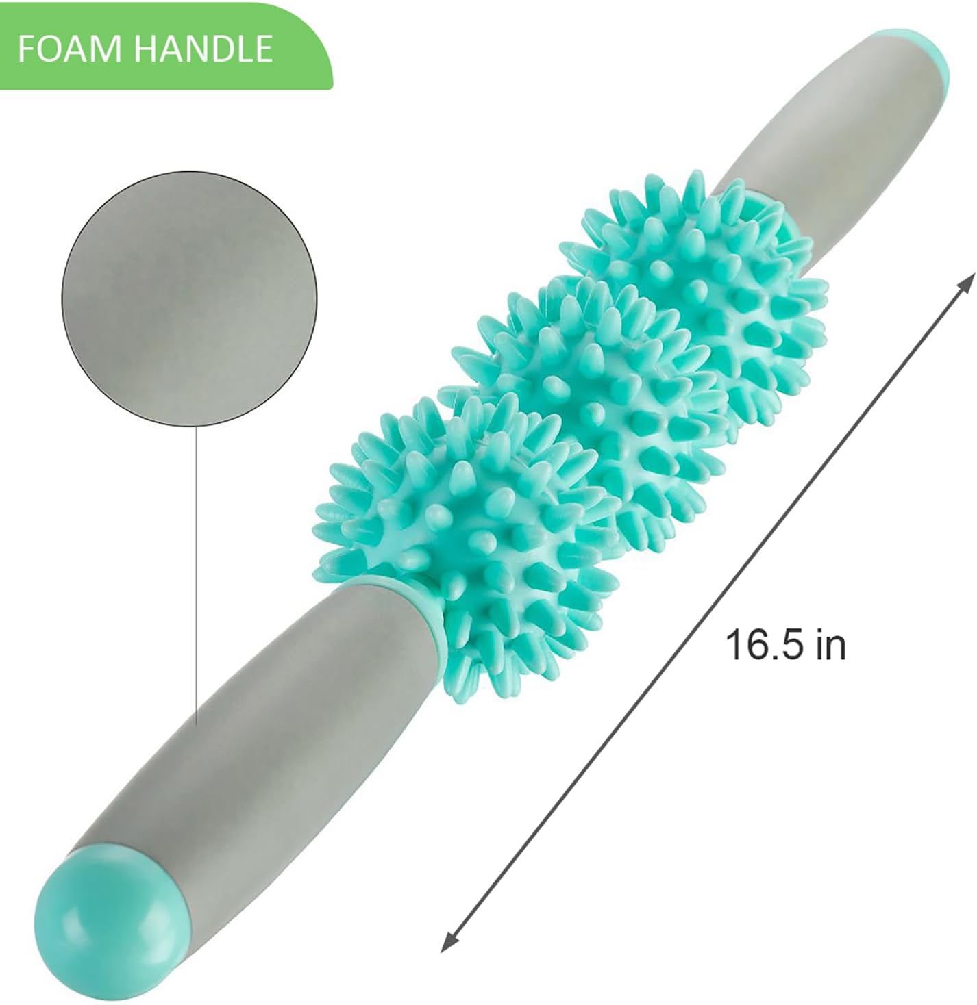 Fascia Muscle Roller - Cellulite Massager - Fascia Roller for Cellulite and Sore Muscles - Neck, Leg, Back, Body Deep Tissue Massage Stick Tools - 3 Balls Size Version