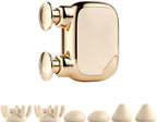 Mini Dual-Head Massage Gun, Portable Deep Tissue Massager for Pain Relief, Muscles/Neck/Shoulders/Arms/Legs Massager with 4 Massage Heads & 3 Speed Levels, Golden