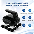 16-Head Massage Gun,Deep Tissue Back Massager with 6 Massage Modes and 9 Intensity Levels, Electric Percussion Massage Gun for Neck,Back,Shoulder and Leg
