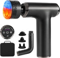 Massage Gun with Heat and Cold, 2 in 1 Portable Mini Muscle Massager with Extended Handle, Handheld Electric Percussion Deep Massager Tissue Massage Gun for for Home Gym