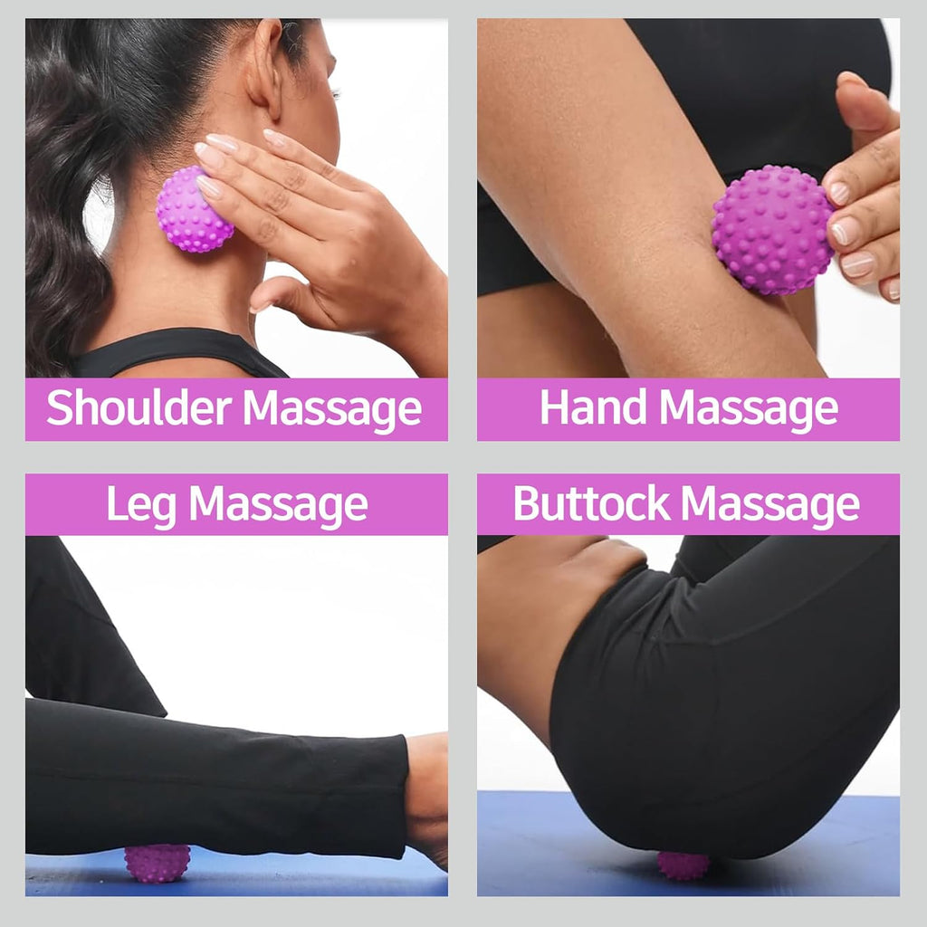 Fascia Ball, TPR Massage Ball Suitable for Relaxing Muscles, Restoring Fascia, and Improving Body Condition for All Parts of the Body. (Purple)