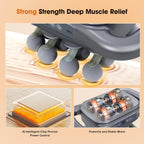 16 Head Massage Gun Set, Deep Tissue Percussion Massager, 2600mAh Electric Massage Tools with 9 Styles & Levels, Silver Grey